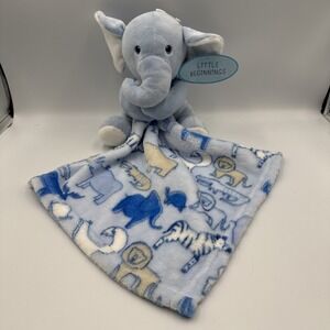 Little Beginnings Blue Elephant Lovey With Security Blanket